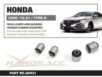 Honda Civic 16-21 / TYPE-R FK8 17- Bakre Nedre Länkarmsbussningar (Förstärkta Gummibussningar) - 2Delar/Set Hardrace